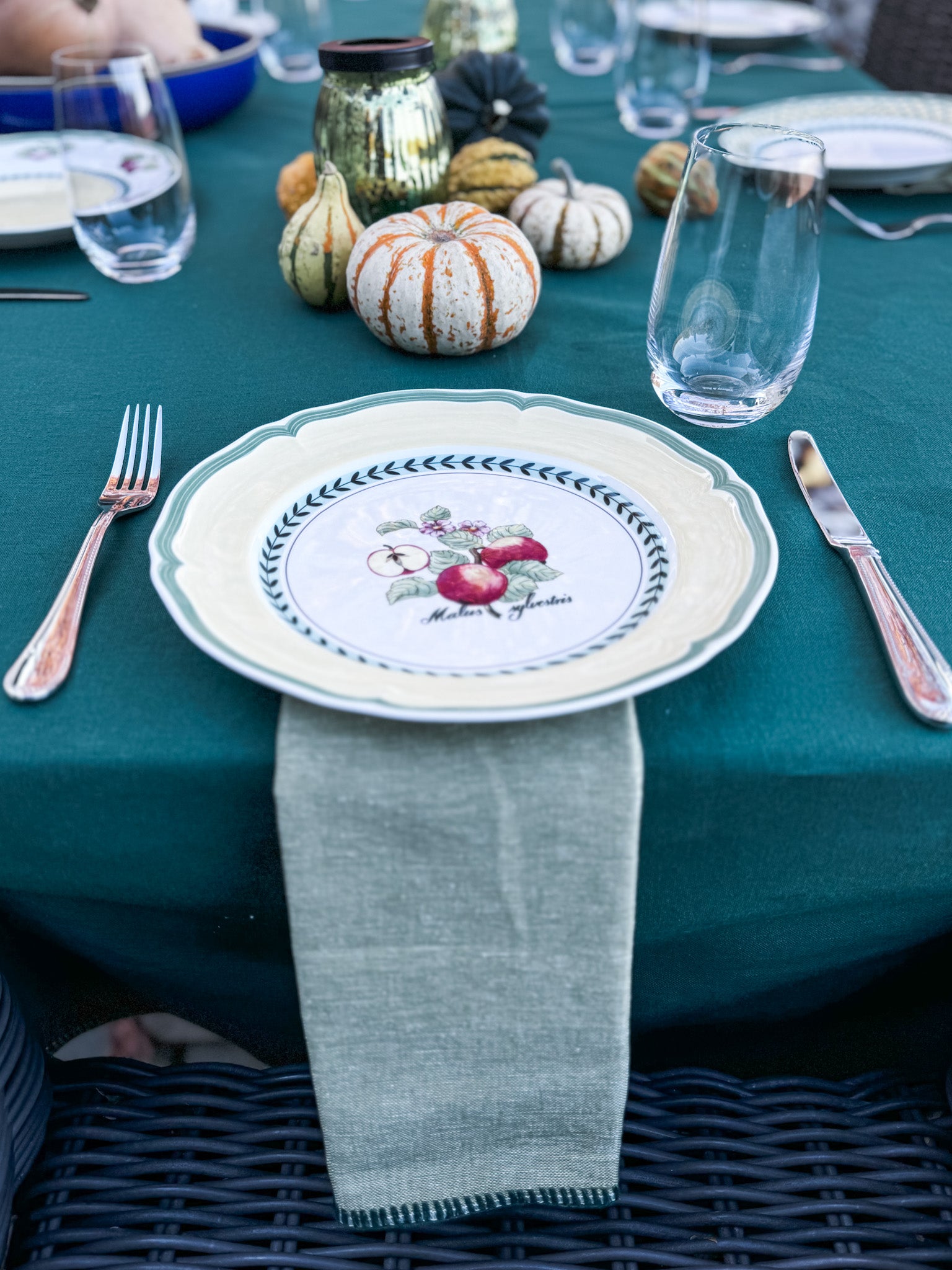 Green Forest Linen Cotton Blend