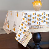 Marigold Block Printed Tablecloth