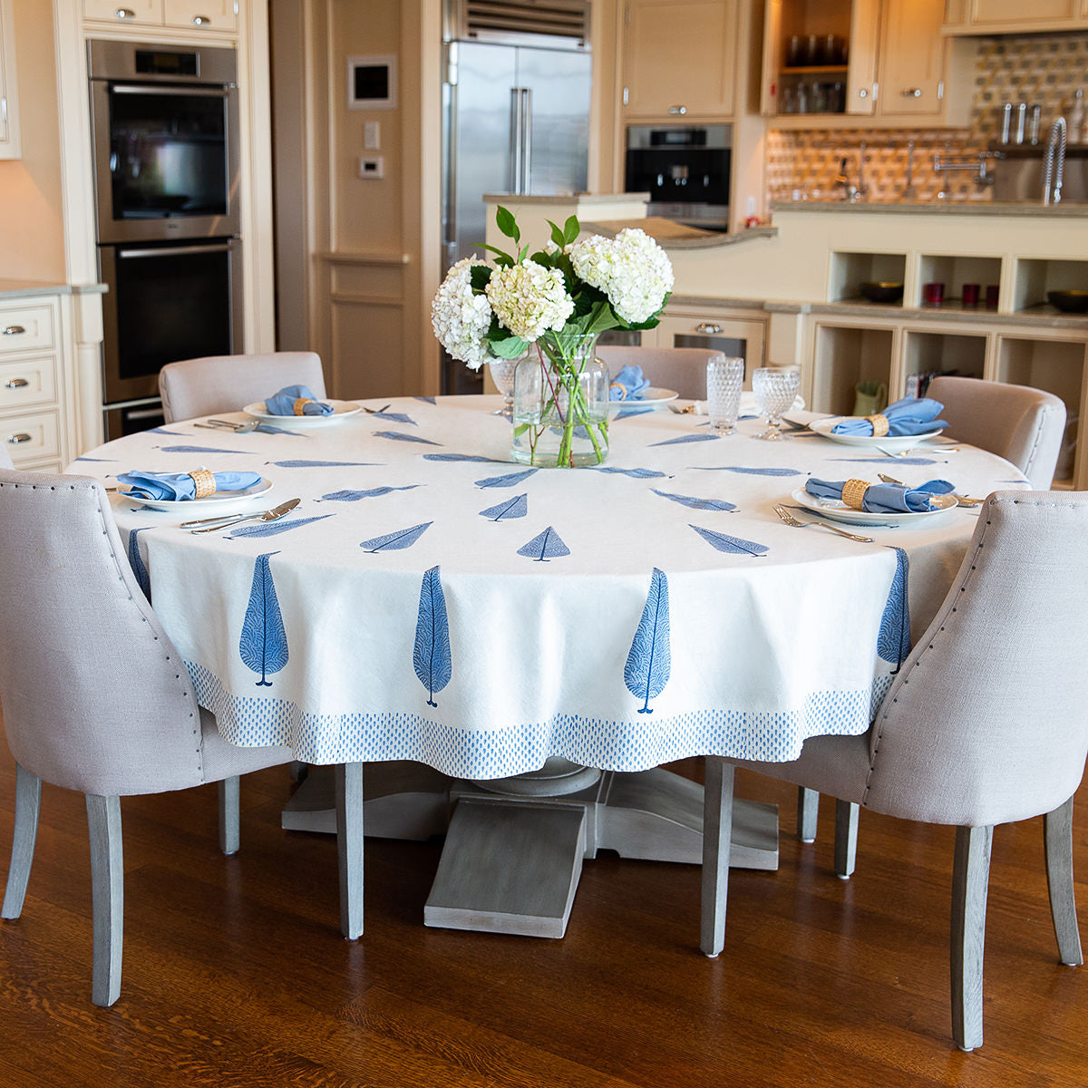 Rome Block Printed Tablecloth