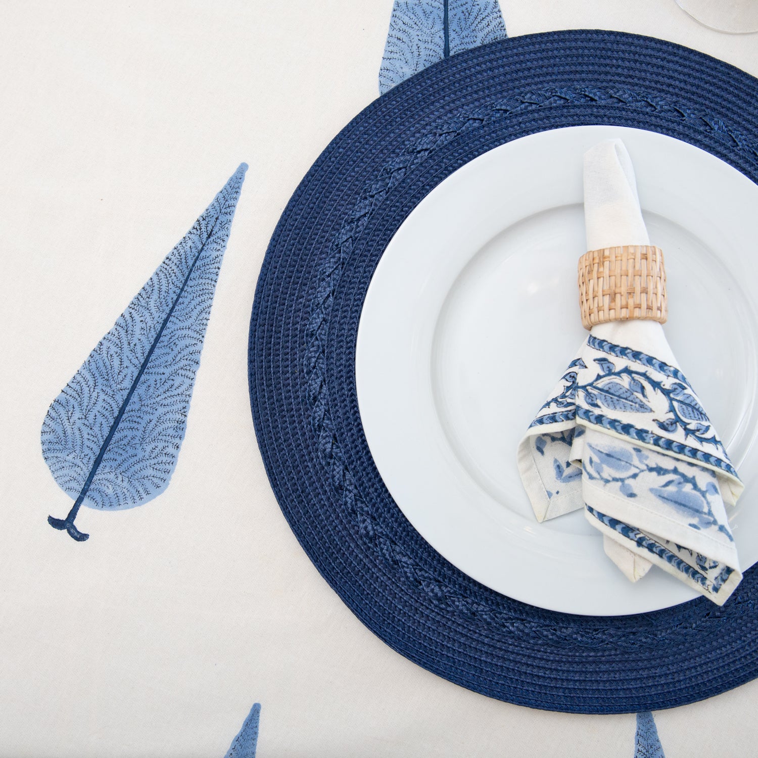 Rome Block Printed Tablecloth