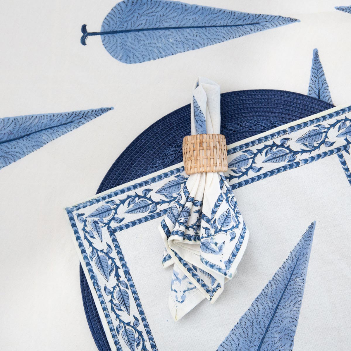 Rome Block Printed Tablecloth